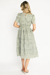 Margot Eyelet Midi Dress | Sage