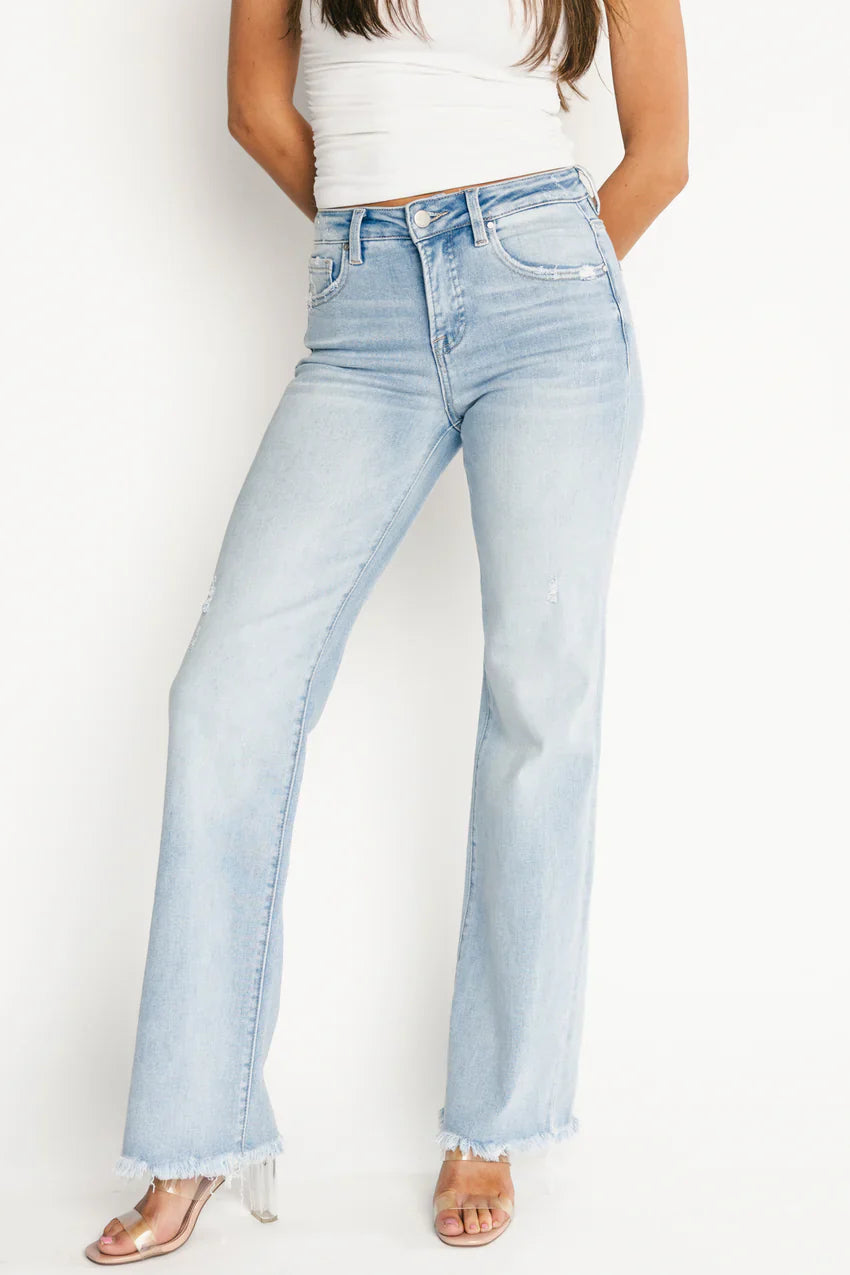 Allure High Rise Straight Jeans | Light Wash