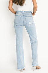 Allure High Rise Straight Jeans | Light Wash