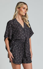 Brunita Shorts - High Waisted Tie Shorts in Sol De Cruz