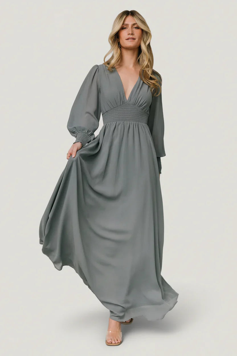 Olivia Maxi Dress | Dusty Blue