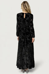 Vienna Velvet Maxi Dress | Black