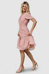 Dita Short Dress | Blush