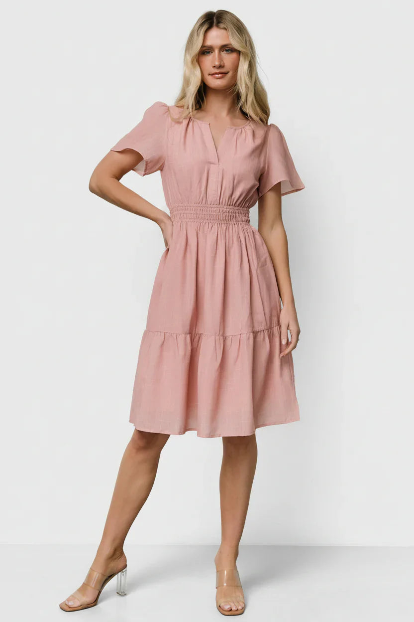Dita Short Dress | Blush