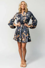 Venice Short Dress | Navy + Multi Floral