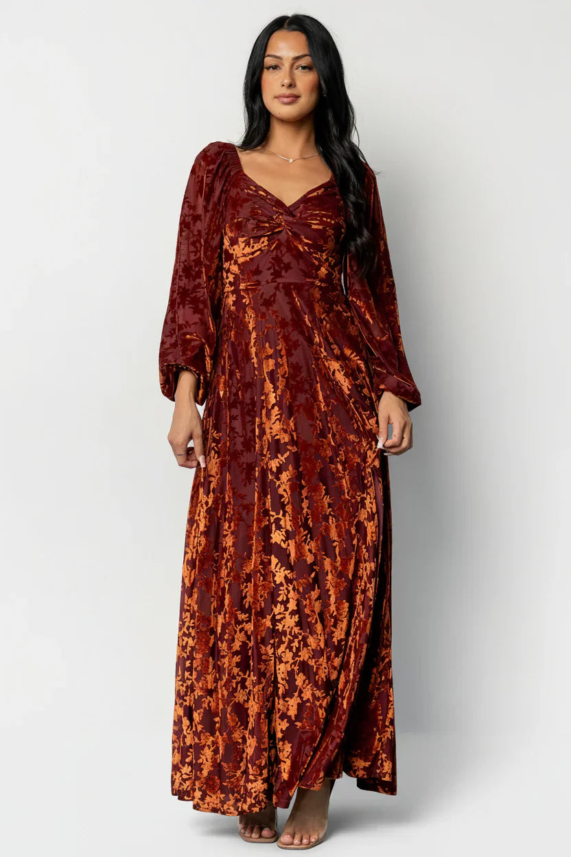 Aurora Velvet Maxi Dress | Clove + Copper Floral