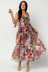 Anita Maxi Dress | Brown Multi Floral