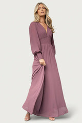 Olivia Maxi Dress | Vintage Plum