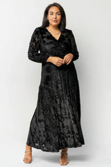Vienna Velvet Maxi Dress | Black