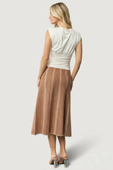 Astrid Midi Skirt | Rust Print