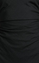 Devon Midi Dress - One Shoulder Slip Dress in Black
