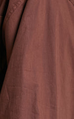 Janaya Mini Dress - Long Sleeve Shirt Dress in Chocolate