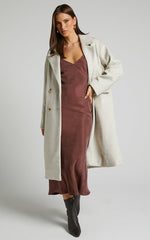 Kaya Midi Dress - Cupro Slip Dress in Chocolate
