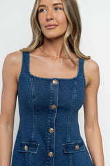 Mason Denim Mini Dress | Medium Wash