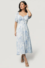 Cadence Midi Dress | Blue Floral