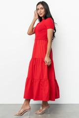 Devotion Tiered Dress | Red