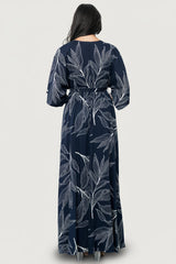 Kalea Maxi Dress | Navy + White