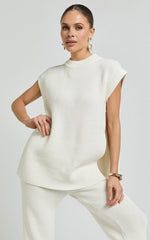 Sndys The Label - Oak Vest Top in Vintage White