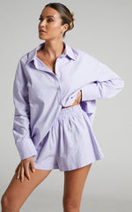 Terah Shorts - High Waisted Shorts in Lilac