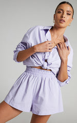 Terah Shorts - High Waisted Shorts in Lilac