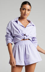 Terah Shorts - High Waisted Shorts in Lilac
