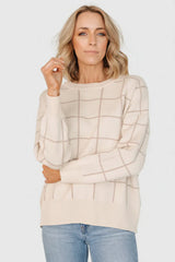 Alden Knit Sweater | Oatmeal + Taupe