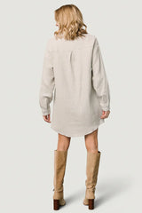 Andres Button Shirt Dress | Light Sage