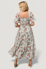 Annabeth Midi Dress | Eucalyptus Floral
