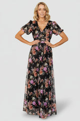 Ardley Maxi Dress | Black Multi Floral