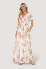 Ardley Maxi Dress | Cream + Rose Floral