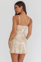 Champagne Hour Sequin Mini Dress