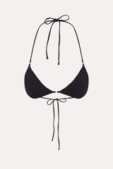 Amore Skimpy Triangle Bikini Top - Black