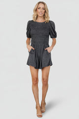 Beaumont Romper | Heather Black