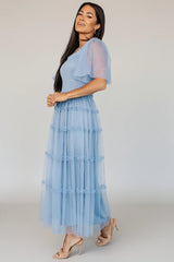 Bexley Tulle Dress | Dusty Blue