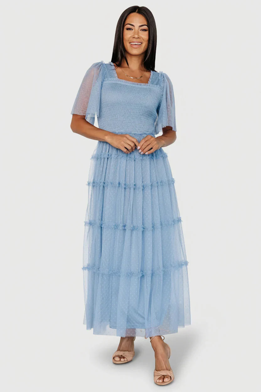 Bexley Tulle Dress | Dusty Blue