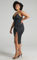 Big Ideas Midi Dress in Black