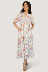 Botega Midi Dress | Ivory Multi Floral