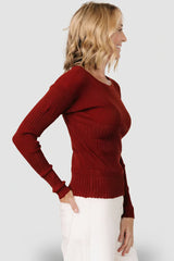 Bren Sweater Top | Brick