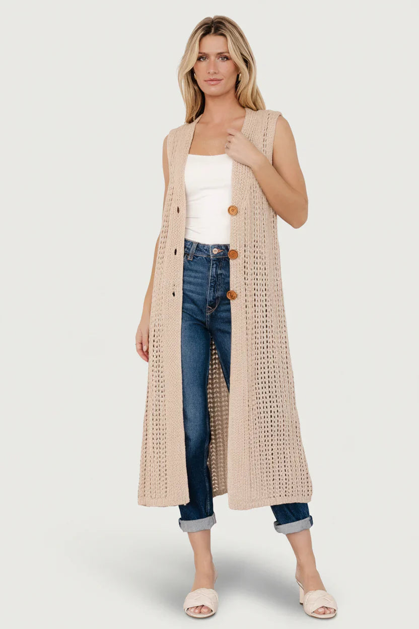 Bretta Duster Vest | Natural