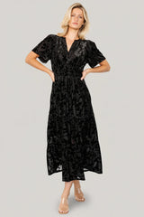 Bronwyn Velvet Dress | Black