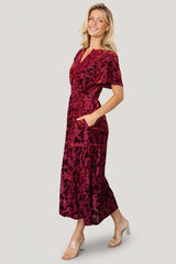 Bronwyn Velvet Dress | Rust