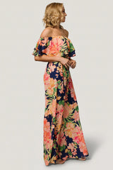 Capistrano Ruffle Jumpsuit | Navy Floral