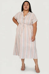 Carole Midi Dress | Multi Stripe