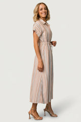 Carole Midi Dress | Multi Stripe