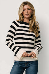 Carrie Striped Sweater | Navy + Ivory