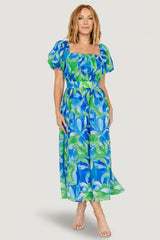 Catalina Midi Dress | Blue + Green