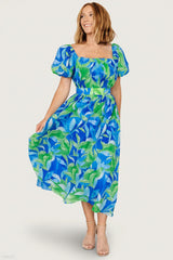 Catalina Midi Dress | Blue + Green