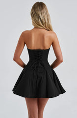 Holly – Strapless Playsuit With Bow Detail