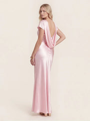 Captivating Presence Satin Cowl Back Maxi Dress