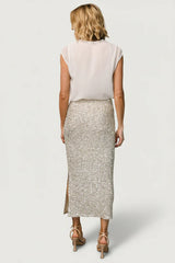 Charmed Sequin Midi Skirt | Champagne